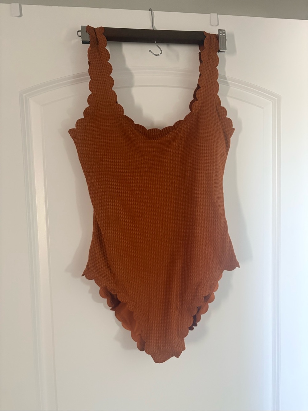 aerie Scalloped Rust One-Piece Swimsuit